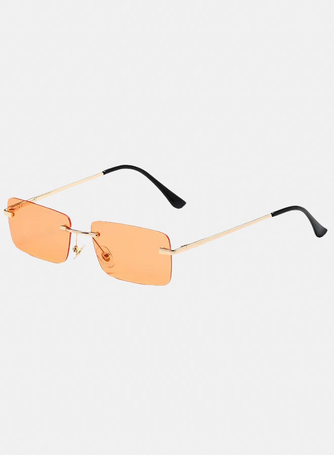 korico Vega Orange Rimless Square Sunglasses - Image 1